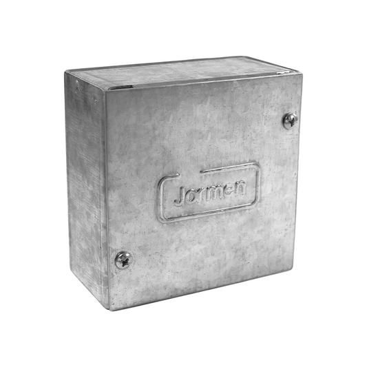 CAJA DE PASE 4 x 4 x 2" (10x10x5cm) F°G° 1/36" Ø3/4” C/TAPA PLANA. - LP