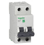 INTERRUPTOR TERMOMAGNETICO EASY9 DE 2X 10A, 16A, 20A, 25A, 32A, 40A, 50A y 63A. 10/6KA 230/400, EZ9F56, SCHNEIDER-ELECTRIC